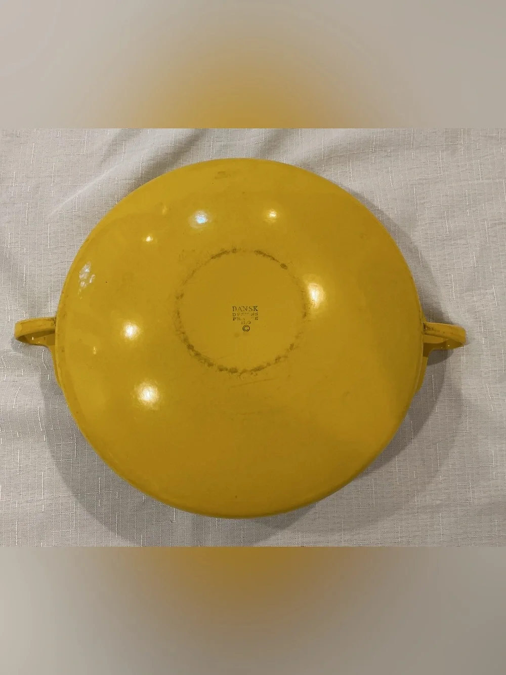 MCM Vintage Dansk Designs France Yellow Paella Pan 10 Inch